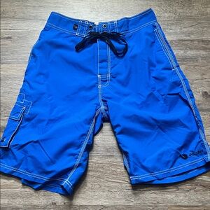 Mojo Blue Board Shorts with Logo